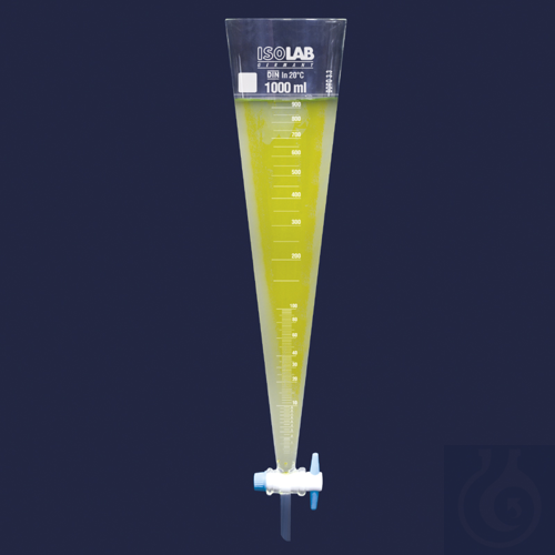 imhoff cone - glass - with stopcock