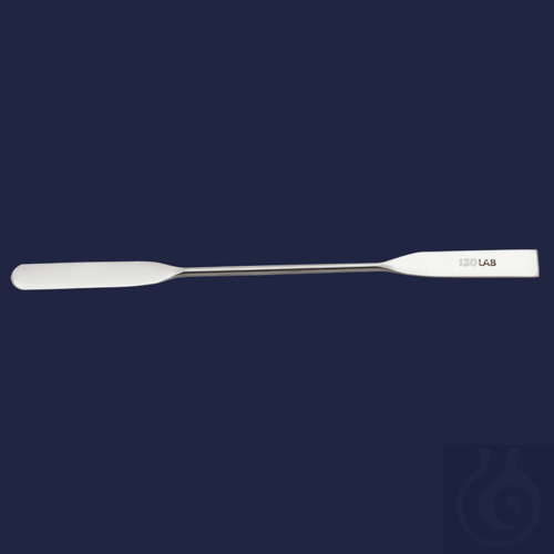 spatula - stainless steel - double end - straight - 300 mm