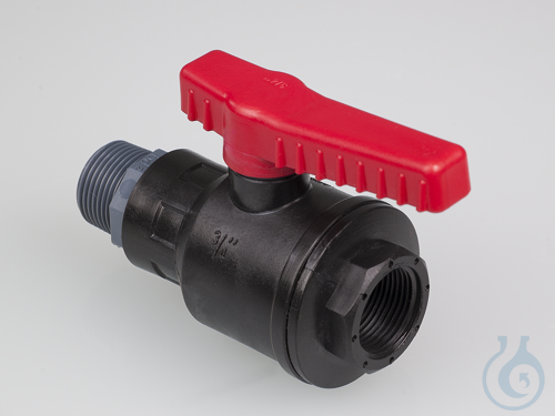 Ball valve PP, 3/4''outer - 3/4'' inner, NW 20 mm