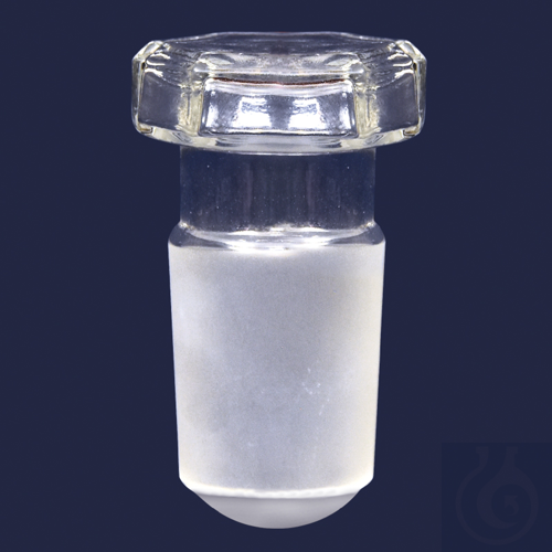 stopper - glass - clear - hexagonal - 24/29
