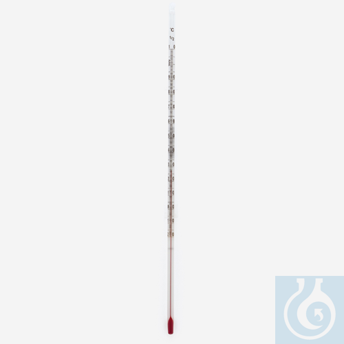 thermometer - glass - solid stem - red liquid - ( -20/+110)
