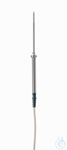 Stainless steel food probe, TC type T,, with PUR cable