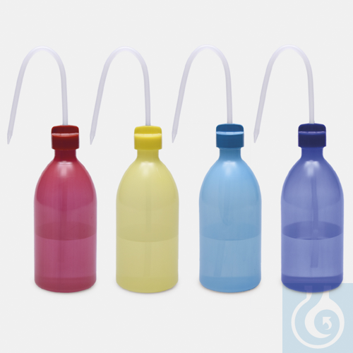 wash bottle - narrow neck - standard - P.E - 500 ml - red