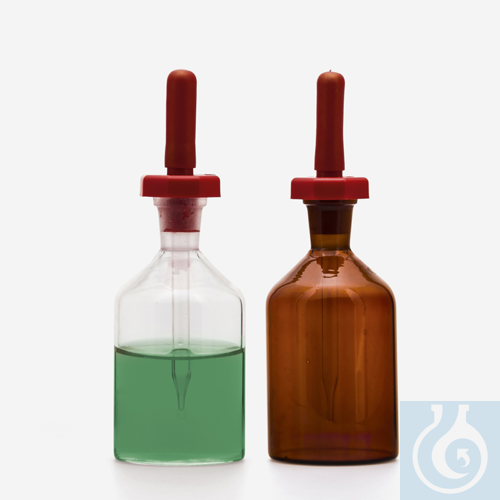 bottle - dropping - rubber teat - clear - 100 ml