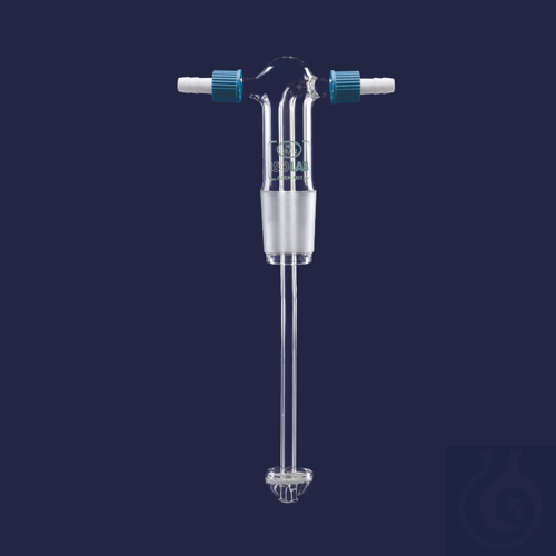 gas wash bottle head - without frit disc - Socket : NS 29/32 - with P.P side arm