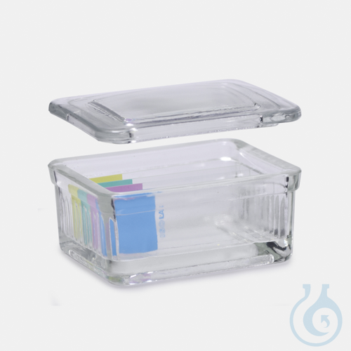 staining jar - glass - schifferdecker