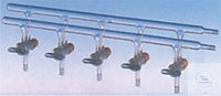Vacuum manifolds Nitrogen with 5 stopcocks