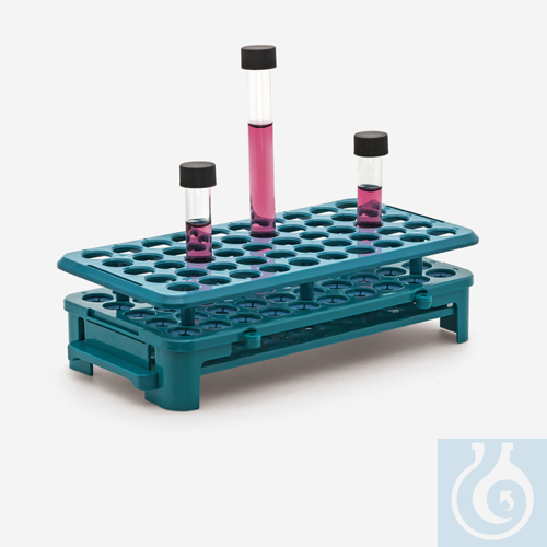 tube rack - with silicone grips - 50 holes - for tubes 16 mm diameter
