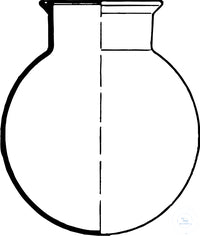 Flasks, round bottom, flat, flange, DN 1