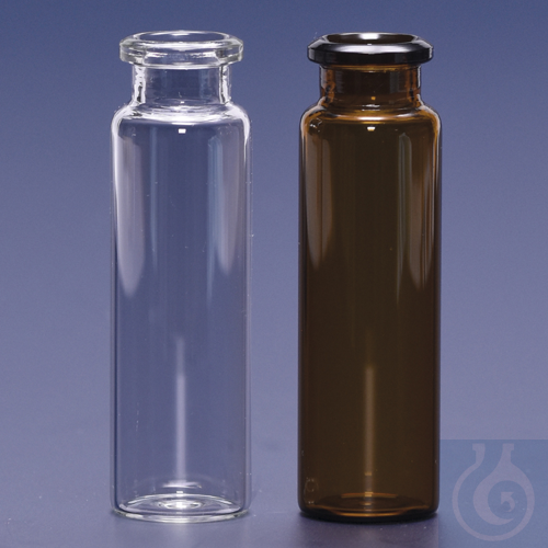 vial - crimp cap - N20 - 20,5x54,5 mm - 10 ml - amber