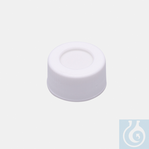 cap + septa - silicone / PTFE - with hole - for N24 vials