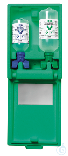 Eye Wash Station WINLAB® DUO emergency eye wash station in a dust-proof wall box
