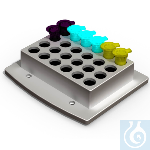 Exchange Block 24 x 5.0 ml round-bottom for 24 x 5 ml round-bottom vessels fits