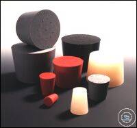 stopper VMQ, transparent, bottom diameter: 14 mm top diameter: 18 mm height: 20