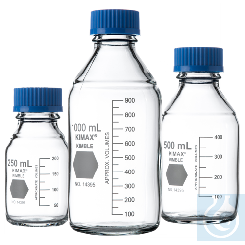 Rasotherm Laborflaschen, (Boro 3.3), GL45, blaue Schraubkappe, 5000 ml