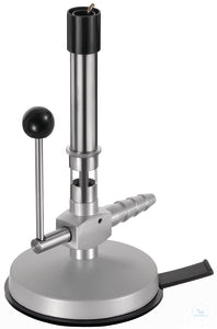 Bunsen Burner Bottle gas, lever stop- stop cock, pilot flame, air regulation