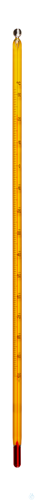 Laboratory thermometer, -10+30:0.1 °C, yellow round, ID total, TL 300 mm