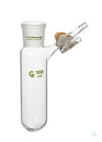 Nitrogen tube 15 ml, socket size 14,5/23 with side stopcock bore 2,5 mm