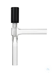 High vacuum valve, angled 90°, PTFE-spindle, passage 0 - 20 mm,