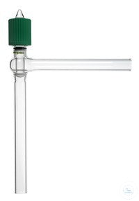 High vacuum valve, right angled, 0-8 mm, with glass spindle