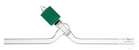 High vacuum valve, straight, 0-6 mm, with glass spindle