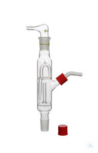 Double-chamber gas bubble counter, cone and socket NS 29/32