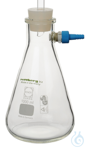 Suction flask, 2000 ml, vacuum-resistant, for filtration unit