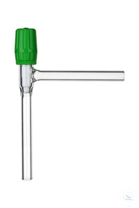 Vacuum-valve, right angled, 0 - 6 mm, PTFE-spindle, adjustable