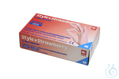 neoChoice Nitril Einmalhandschuhe Erdbeere (Strawberry), Gr. XS, 100 Stück/Box