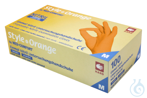 neoChoice Nitril Einmalhandschuhe Orange (Orange), Gr. XL, 100 Stück/Box