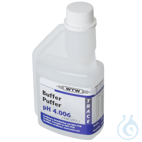PL 4, Standard (DIN/NBS) buffer solution, 1 bottle with 250 ml: pH 4.006/4.01