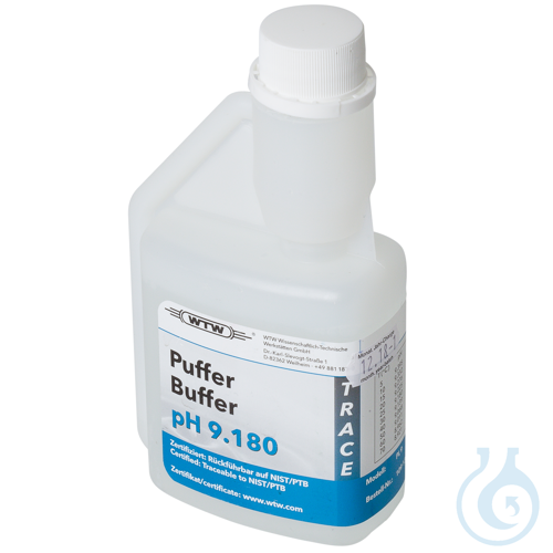 PL 9, Standard (DIN/NBS) buffer solution, 1 bottle with 250 ml: pH 9.180 /9.18