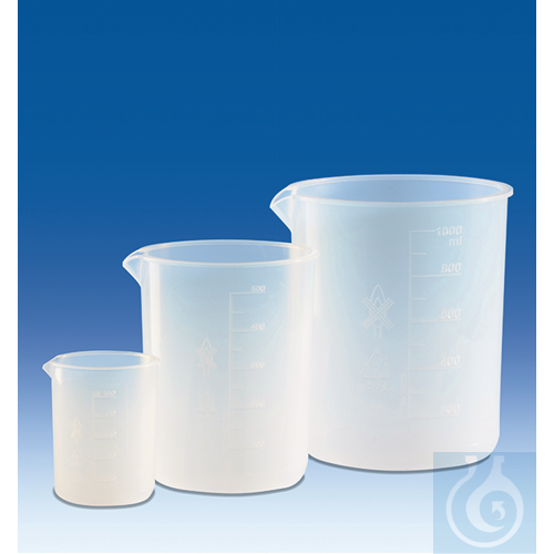 Beaker, PFA, moulded graduation, 100 ml, according to ISO 7056