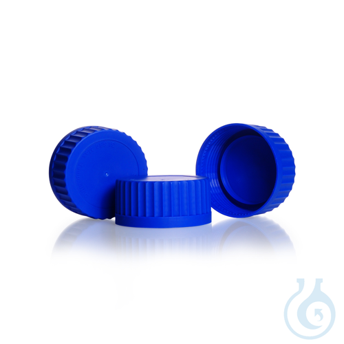 DURAN® GLS 80® Screw Cap, wide mouth, linerless, with lip seal, PP, blue