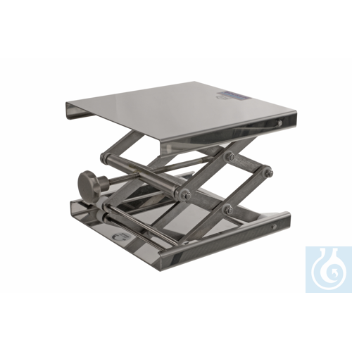 Lab-Jack 18/10, DIN12897, 240x240mm, with adjusting metal wheel, Height 60-27