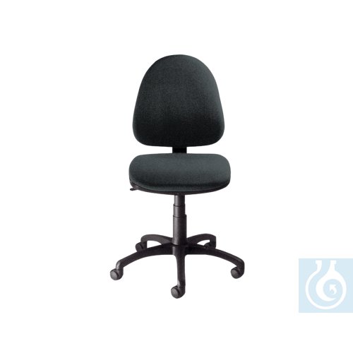 neoChoice Laborstuhl Kunstleder schwarz, Höhenverst. ca. 43-55 cm, mit Rollen