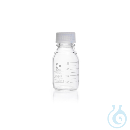 DURAN® Premium GL 45 Bottle, clear, with premium screw cap and pouring ring