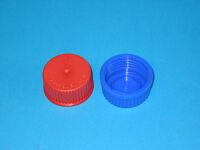 Screw cap GL 45, PP, blue, with conical rim seal, for laboratory bottles