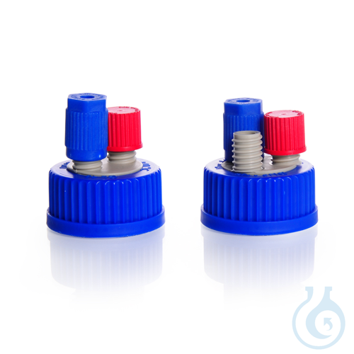 DURAN® GL 45 Connection Cap System, with screw cap and 2 or 3 GL 14 ports, PP