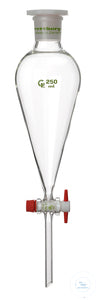 Separatory funnel, 50 ml, Squibb non-grad., PTFE plug size 12,5/2,5 mm,