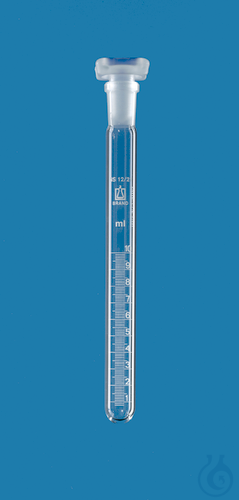 Test tube Boro 3.3 grad. with PP-stopper, 20 ml:0,2 ml, NS 14/23, 17 x 200 mm