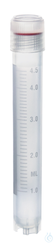 Cryogen.tube PP y-ster. screw cap PP, 5 ml ext. thread 12,5x90 mm selfstand.