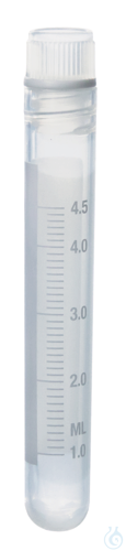 Cryogen. tube PP y-ster. screw cap PP, 5 ml int. thread 12,5x90 mm round