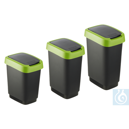 neoChoice Abfalleimer mit Ausschwingdeckel, 10 Liter, 100% recycelter Kunststoff