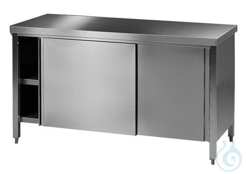 Laboratory worktable (6) 18/10 steel, 1000x750x750mm