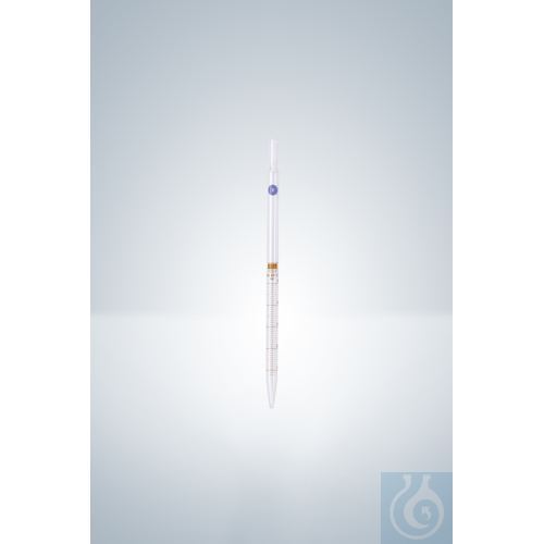 GRAD. PIP. CULTURE B 5:0,1 ML, L 225 MM, AMBER STAIN GRAD.