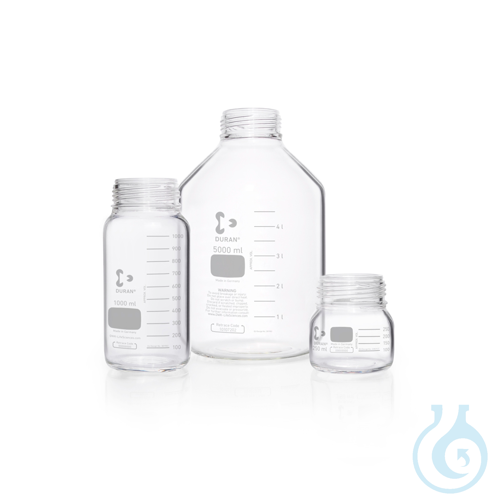 DURAN® GLS 80® Laboratory Bottle, wide mouth, clear, with GLS 80® thread
