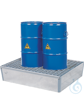 Sump pallet steel galv. grid galv. V=65L, 635x785x178