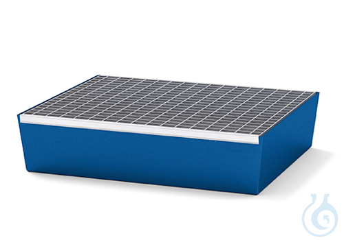 Sump pallet steel lam. blue grid galv. V=65L, 635x785x178