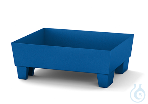 Sump pallet steel lam. blue feet construc. V=65L, 635x785x278
